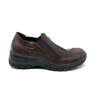 Rieker Leather Walking Shoes L7178-25, Brown
